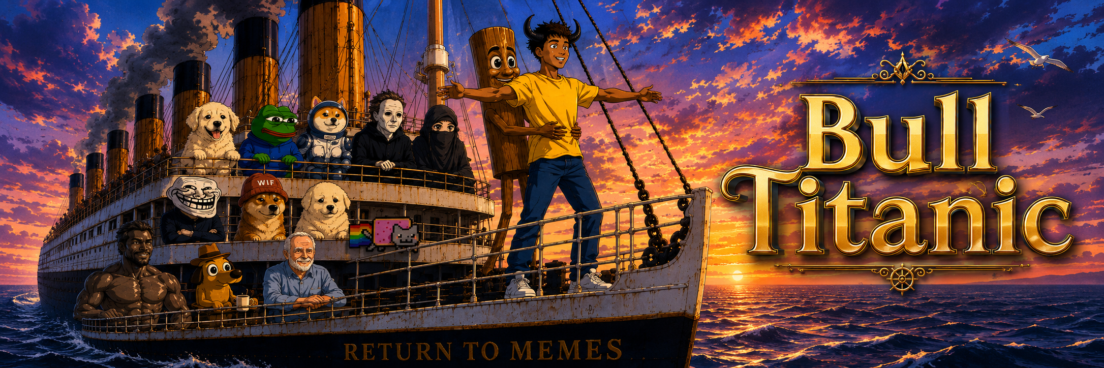 Bull Titanic — Return to Memes banner